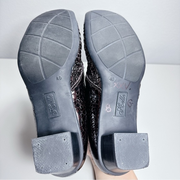 Helle Comfort Crocodile Mule Heel Shoes - Picture 5 of 15